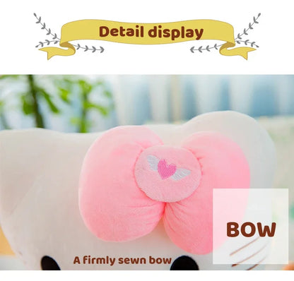 Aoger Cute Hello Kitty Pink Plush Stuffed Toys Cartoon Plushie Doll Soft Stuffed Pillow Toys For Children Birthday Xmas Gifts