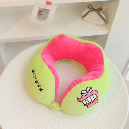 Crayon Shin Chan Plush U-shaped Pillow Kawaii Soft And Comfortable Portable Pillow Anime Cartoon Plush Neck Pillow Gifts