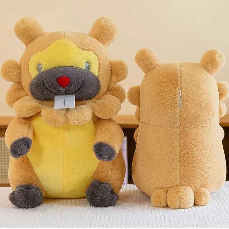 35/80cm Large Bidoof  Pokemon Plush Toys Anime Doll Cute Pillow Cartoon Giant Pokémon Plushie Stuffed Gift for Kids Christmas