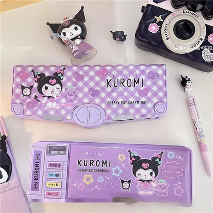Genuine Kuromi Secondary School Student Multifunctional Pencil Box Stationery Box Children's Handmade Pencil Box Two Options