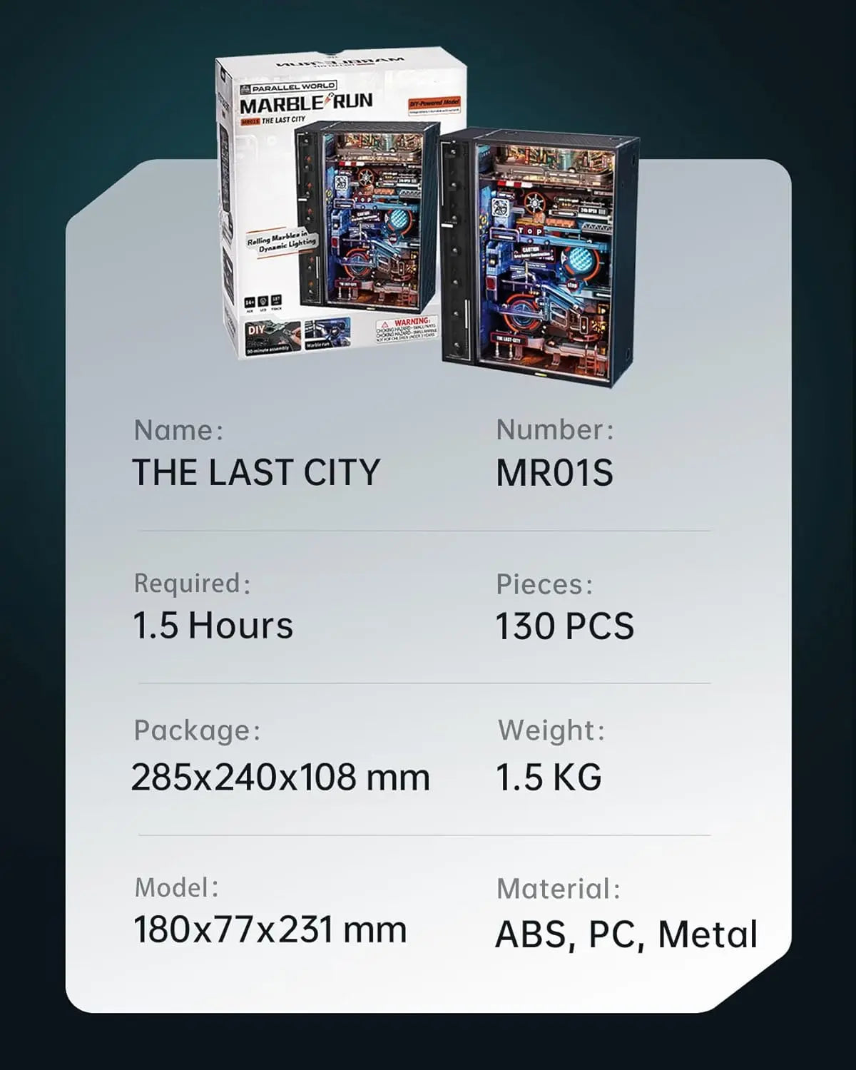 Robotime Rokr The Last City Parallel World Building Toy Set Futuristic Marble Run Automatic 3D Gaming Decoration for Men Women