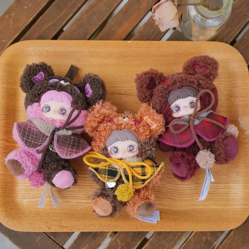 Maymei Tiny Bear Cookie Series Plush Blind Box Keychain Doll Backpack Pendant Desktop Ornament Decoration Figure Model Girl Gift