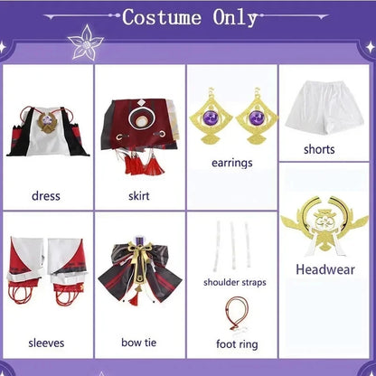 HOMCHEE TRENDS Genshin Impact Yae Miko Cosplay Set Adult Cotton Polyester