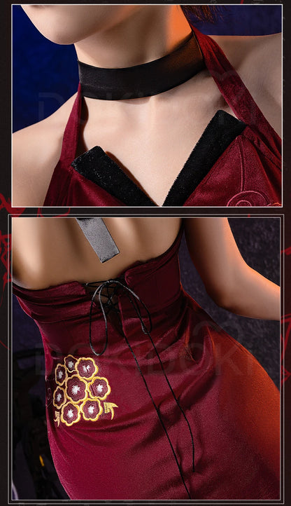 IN STOCK Adaa Wongg Cosplay Costume Game Cosplay【XS-3XL】DokiDoki-R Women Sexy Red Cheongsam Dress Plus Size