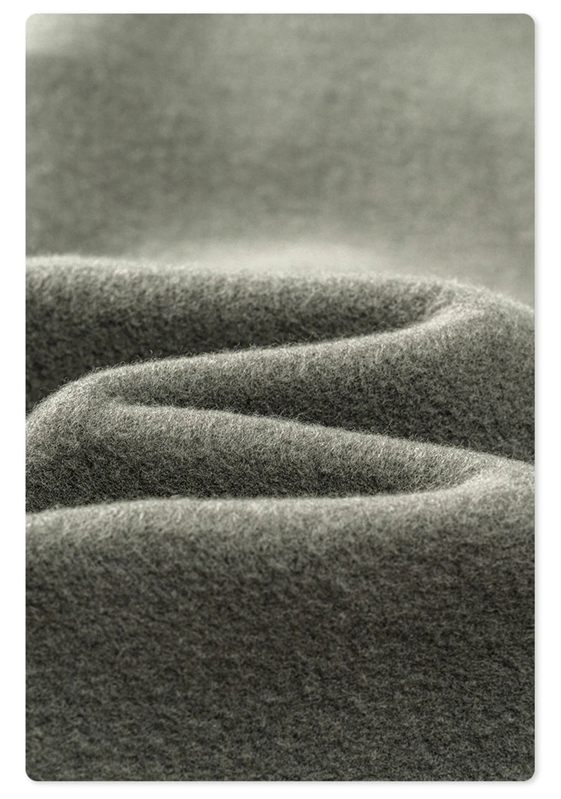 ZODF New Winter Men Solid Fleece Hoodies Unisex Women 345gsm Loose Warm Side Zipper Pocket Hooded Pullovers Brand Clothes HY0867