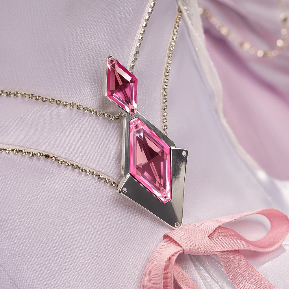 Genshin Impact Columbina Cosplay Costume Wig Dress FES 2026 Skin The Damselette Eleven Fatui Harbingers Halloween for Women Girl