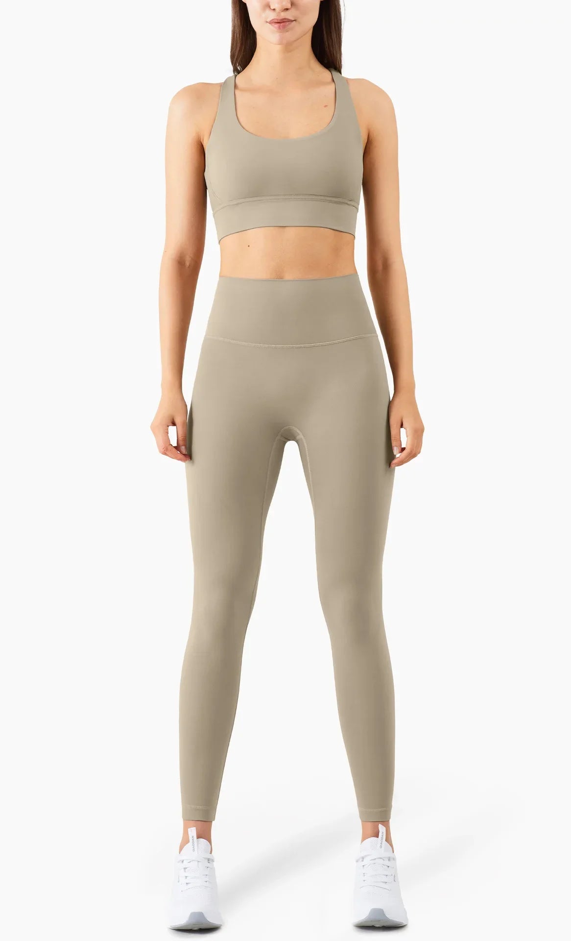 Women’s 2 Piece Yoga Set Sleeveless Cross Back Sports Bra and Leggings Athletic Tracksuit Pilates Fitness