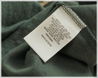 Autumn New American Retro Long-sleeved O-neck Letter Printed T-shirt Men's Fashion Simple 100% Cotton Washed Casual Sport Tops