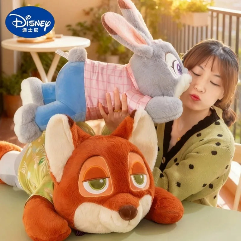 45/60/80cm Big Size Judy Hopps Nick Wilde Anime Plush Stuffed Doll Zootopia Kawaii Peluche Children's Kawaii Pillow Holiday Gift