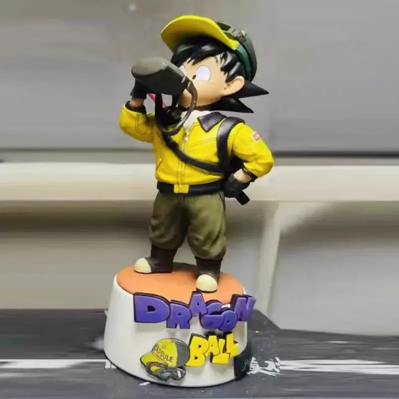 10cm Dragon Ball Cartoon Character Drinking Water Little Goku PVC Action Figure Model Statue Collection Decoration Toys Gift