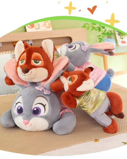 45/60/80cm Big Size Judy Hopps Nick Wilde Anime Plush Stuffed Doll Zootopia Kawaii Peluche Children's Kawaii Pillow Holiday Gift