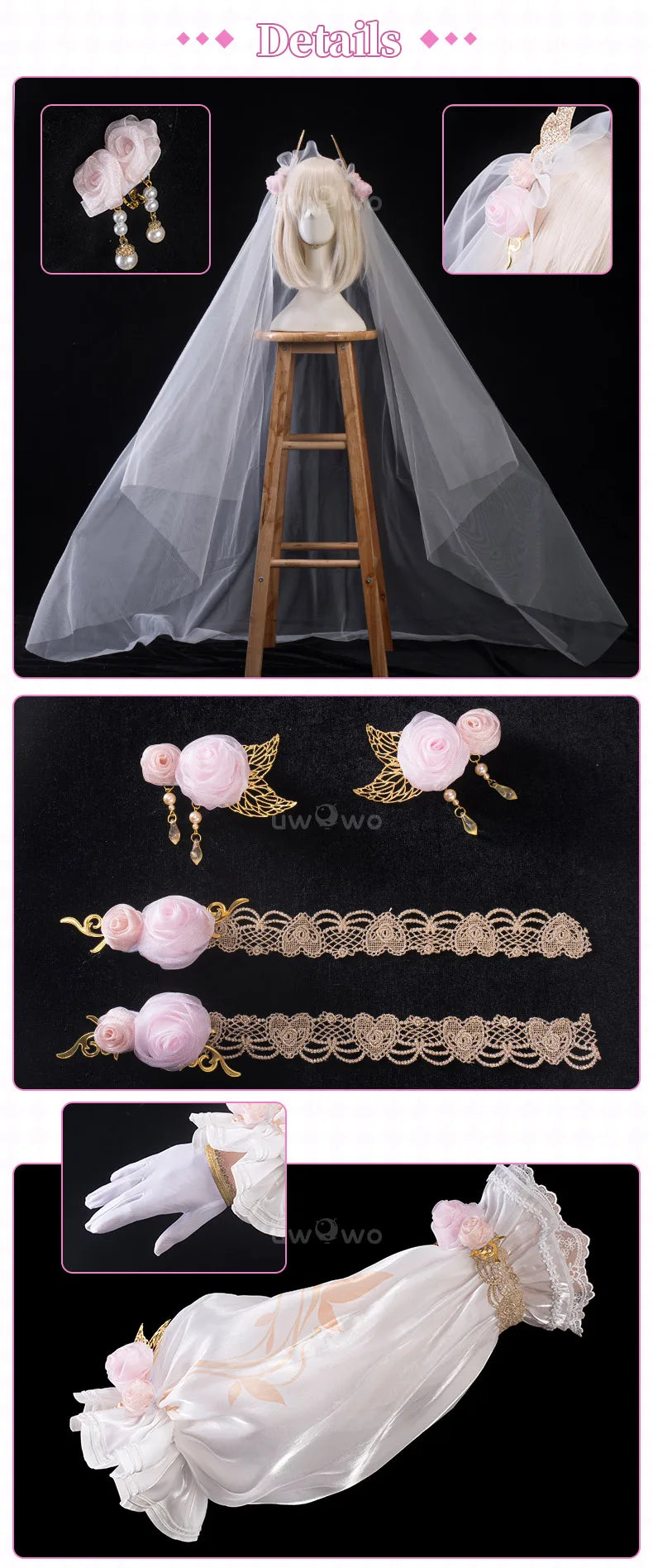 IN STOCK UWOWO Elysia Cosplay Game Honkai Impact 3: Elysia Fanart Blossom Bouquet Cosplay Costume Halloween Costume