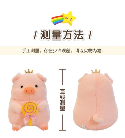 New 30cm Crown Stick Pig Doll Dwen Dwen Pig Plush Toy Children's Doll Cloth Doll Indoor Decoration Children's Gift