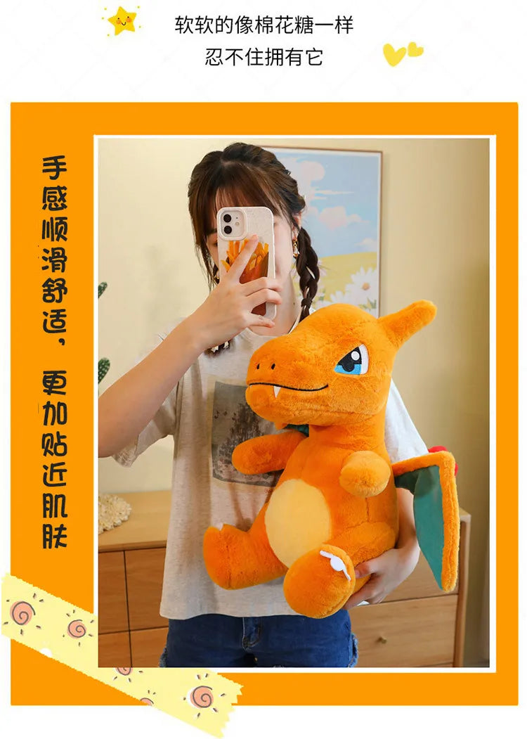 35/45/65CM Pokémon Plush Toy Charizard Plushies Cartoon Anime Stuffed Kawaii Ornamen Comfortable Soft Doll Children Toy Gift