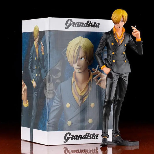 27cm One Piece Anime Figure Vinsmoke Sanji Smoking Insert Grandista PVC Action Figures Model Dolls Toys Kids Birthday Gift