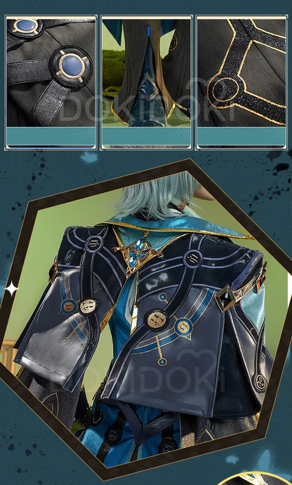 【Ready for Ship】 Anaxa Cosplay Costume Game Honkai: Star Rail DokiDoki-SR HSR Men Costume Anaxa Cosplay Wig Metal Accessory