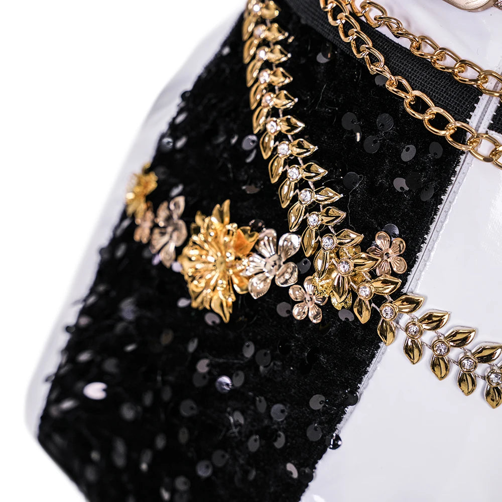 KPop Demon Hunters Rumi Cosplay Costume Black Gold Stage Costume Uniform Huntrix Performance Outfit Halloween Party Women Girls