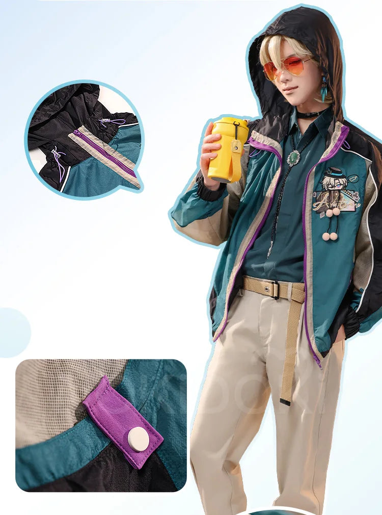 Aventurine Blade Robin Firefly Sparkle Feixiao Doujin Cosplay Costume Game Honkai: Star Rail DokiDoki-SR HSR Sunscreen Jacket