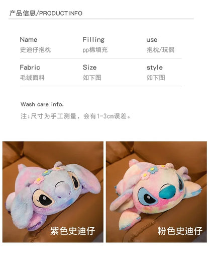 80cm Big Size Disney Lilo & Stitch Cute Anime Plush Stuffed Doll Room Kawai Plushies Pillow Ornaments Children's Holiday Gifts