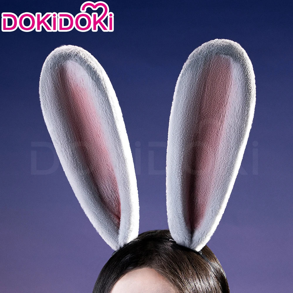 IN STOCK Judyy Hoppss Wig Movie DokiDoki Women Long 90cm Grey Twintails Hair Rabbit Judyy Hoppss Chirstmas Cosplay Free Cap Wig