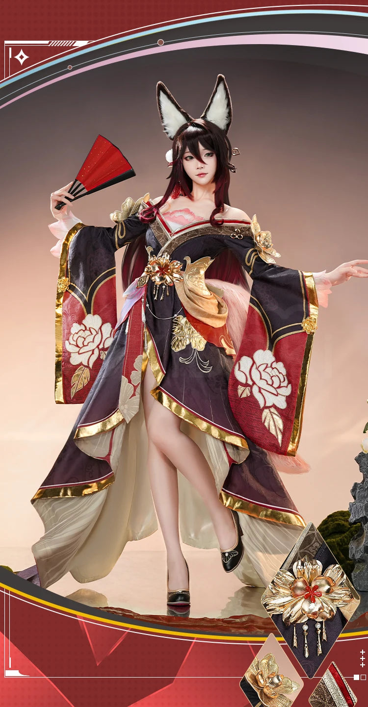 IN STOCK Fugue Cosplay Costume Game Honkai:Star Rail DokiDoki-SR Honkai Women Costume Tingyun Fugue Cosplay Ears Tail Christmas