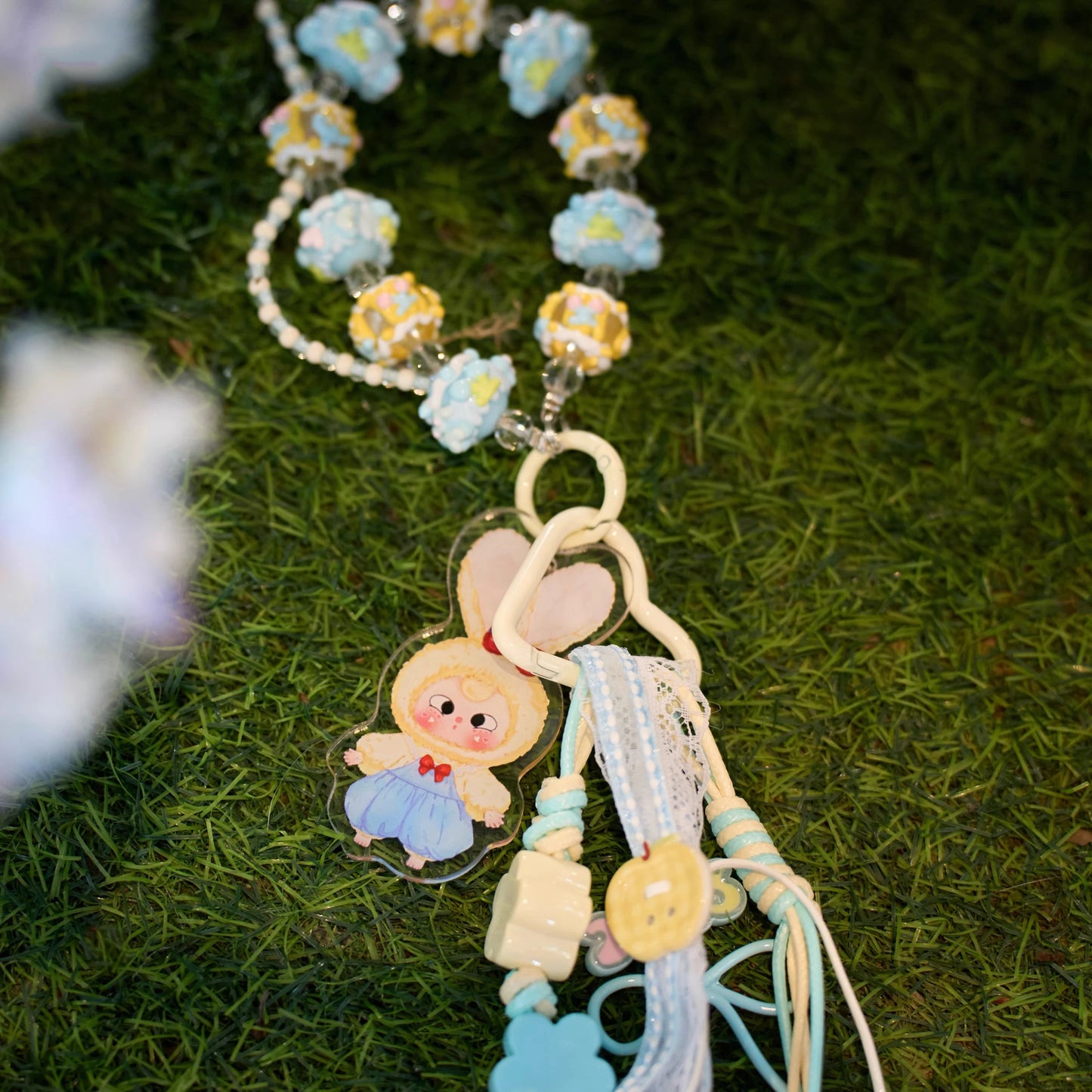 Baby Three Love Chain Time Series Blind Bag Phone Pendant Bracelet  and Exquisite Pendant for Girls' Daily Travel Accessories