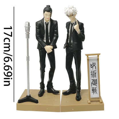 17cm Jujutsu Kaisen Anime Figure Suit Gojou Satoru Action Figure Handsome Suit Man Geto Suguru Figurine PVC Collection Model Toy
