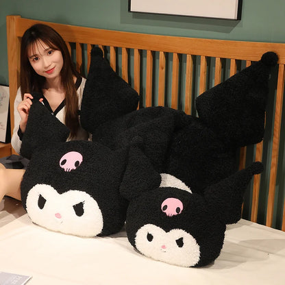 Big Size Kuromi Back Cushion Very Soft Cuddly Pillow Sofa Bed Back Cushion Home Decor Stuffed Anime Plushies Xmas Gifts Girl