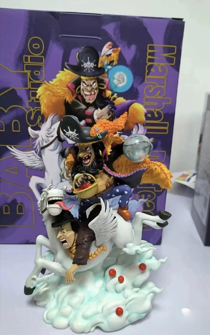 2025 Blackbeard Marshall D Teach Figures Manga One Piece Anime Figure Black Beard Gk Statue Model Collection Room Ornament Gift