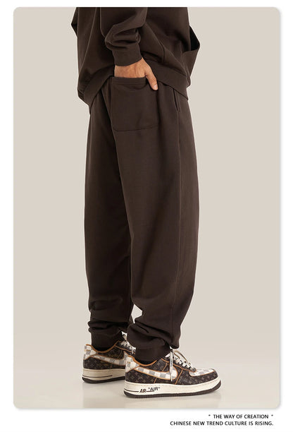 ZODF 2024 Autumn Winter Unisex Solid Sweatpants Heavyweight 440gsm Casual Loose Fit Sport Joggers HY0890