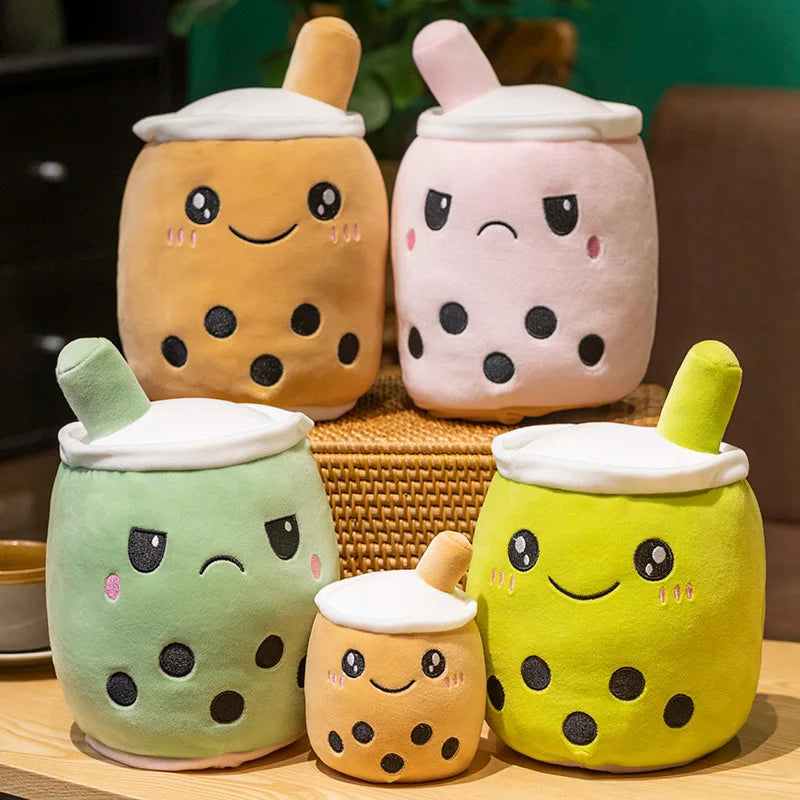 Various Play Doll Boba Plushies Mini Dolls in a Boba Cup Can Flip Boba Tea Toy Many Size Boba Tea Cushions for For Kids Girl