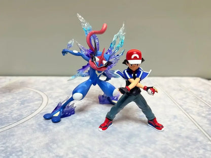 9cm Pokemon Greninja Figure Battle Ash Ketchum Greninja Action Figure Pvc Anime Collection Model Desk Ornament Doll Toy Gifts