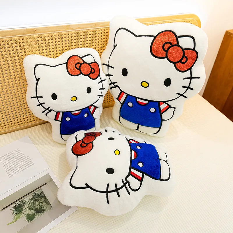 New Hello Kitty Plush Toy Kitten Stuffed Animal Soft Pillow Cute Doll for Girls Birthday Christmas Gift Perfect Sleep Companion