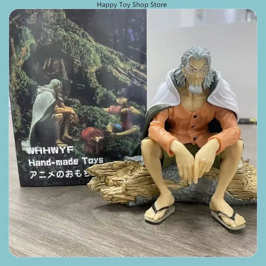 12cm One Piece Silvers Rayleigh Sitting Pose Anime Figure Desktop Decoration by The Codex