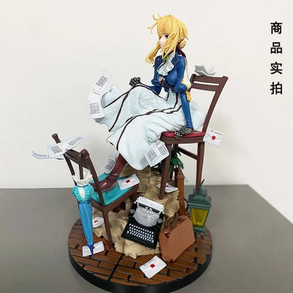 28cm Violet Evergarden Girl Anime Figure Pvc Pvc Action Figue Model Statue Adult Collection Adult Toys Doll Gifts