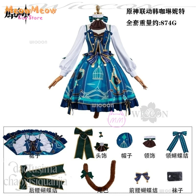 Genshin Impact Lynette Cosplay Set Polyester Unisex