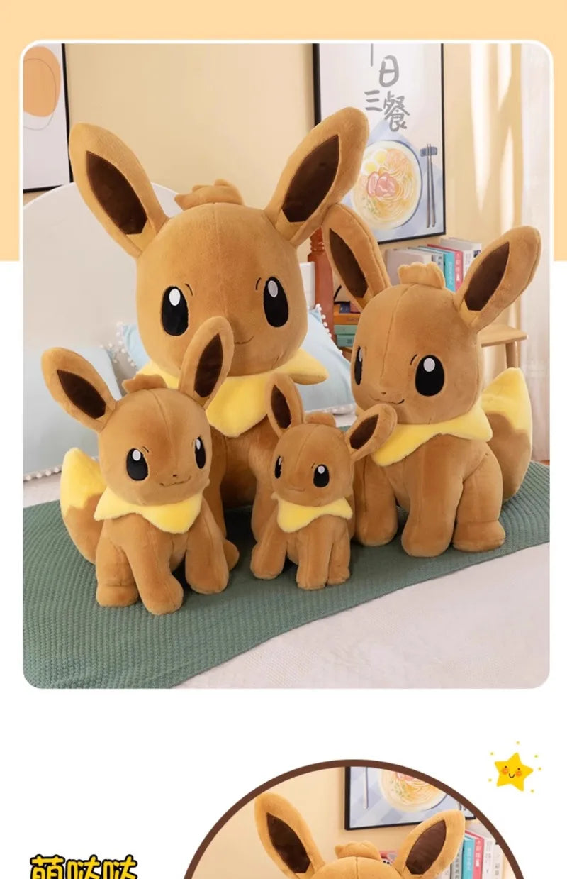 40/50/70CM Big Size Pokémon Eeveelutions Plushies Anime Stuffed Toy Cartoon Comfortable Soft Doll Ornament Bolster Gift for Kid