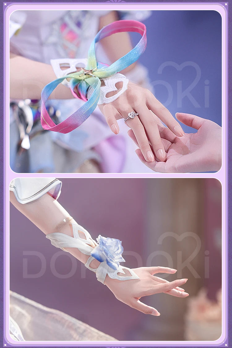 Cyrene Cosplay Costume Game Honkai: Star Rail【S-2XL】DokiDoki-SR HSR Cyrene Women Dress Veil SP Version Cosplay Plus Size