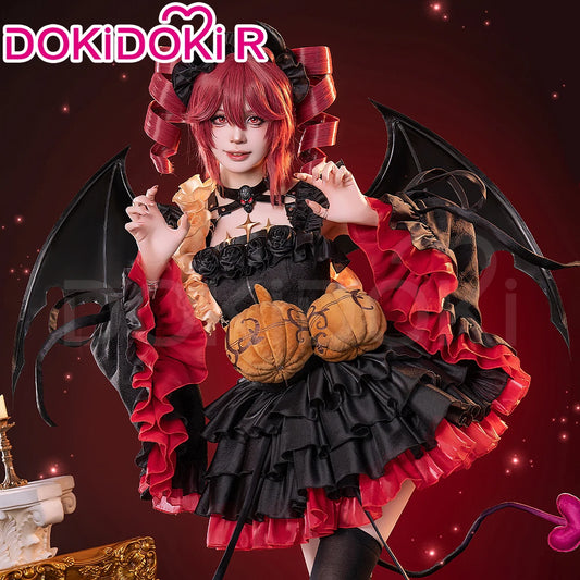 Tetoo Cosplay Costume Game Cosplay DokiDoki-R Women Cute Halloween Evil Dress Kasanee Tetoo Cosplay Wings