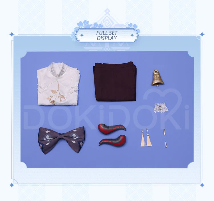 Ganyu Cosplay Costume Game Genshin Impact DokiDoki-SR Genshin Imapact x Hey Tea Ganyu Cheongsam Women Ganyu Doujin