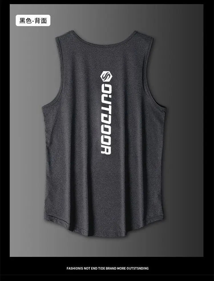 Men’s Summer Sport Suit Two-Piece Set Vest & Shorts Quick Drying Mesh Ventilation Fitness Running Tracksuit