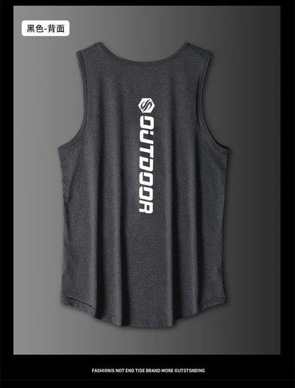 Men’s Summer Sport Suit Two-Piece Set Vest & Shorts Quick Drying Mesh Ventilation Fitness Running Tracksuit