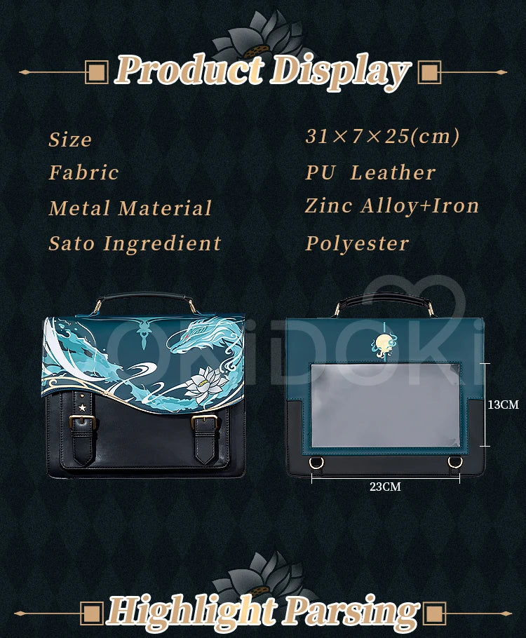 IN STOCK Firefly Dan Heng IL Blade Doujin Bag Game Honkai: Star Rail DokiDoki Cosplay Props School Bag Halloween