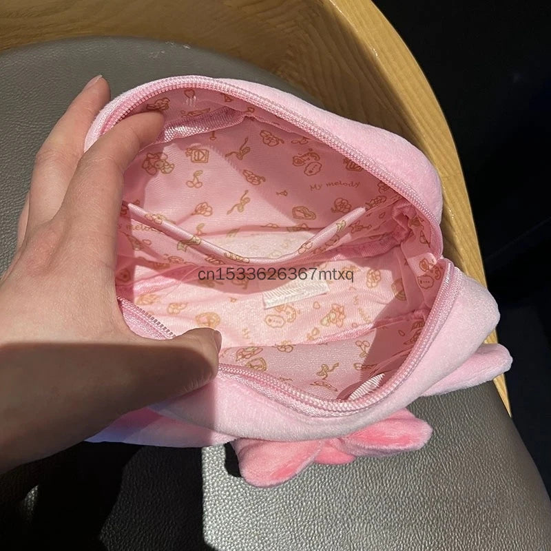 Large Capacity Storage Bags Plush Bag Kuromi My Melody Cinnamoroll BADBADTZ-MARU Cosmetic Bag High Quality Pencil Case Gift Girl
