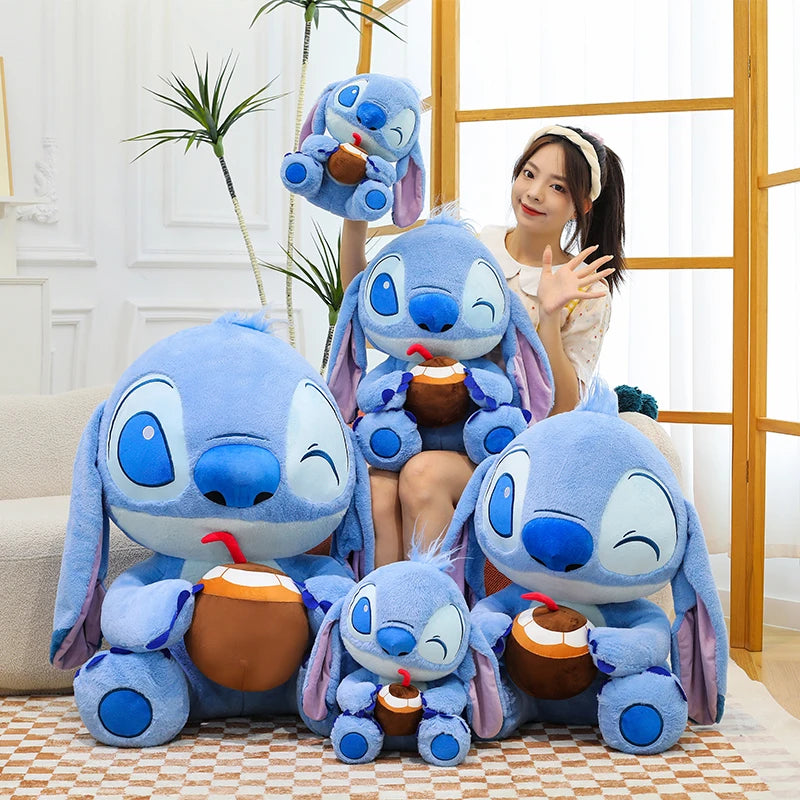 Disney 30-70cm Lilo&Stitch Cute Cartoon Dolls Toys Anime Soft Stuffed Dolls Pillow Appease Toys Birthday Decoration Toys Girls