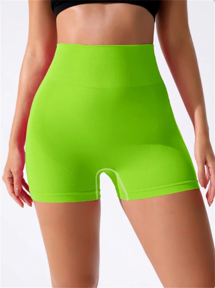 Women Seamless Yoga Shorts Tummy Control Push Up Quick Dry Fitness Gym Cycling Sportwear