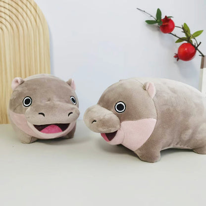 Cute Cartoon Hippo Plushies Stuffed Toy Animal Moo Deng Plush Hug Pillow Plump Hippo Soft Doll Home Decor Girl Boy Present