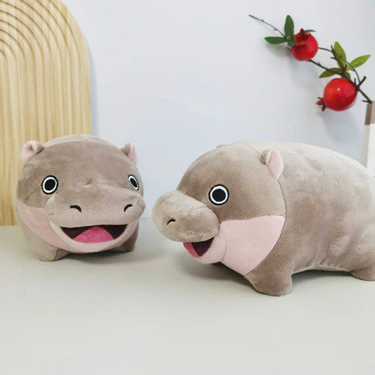 Cute Cartoon Hippo Plushies Stuffed Toy Animal Moo Deng Plush Hug Pillow Plump Hippo Soft Doll Home Decor Girl Boy Present