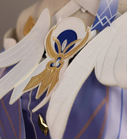 Genshin Impact Columbina Cosplay Costume Wig The Damselette Dress Headwear Eleven Fatui Harbingers Halloween Party Women Girls