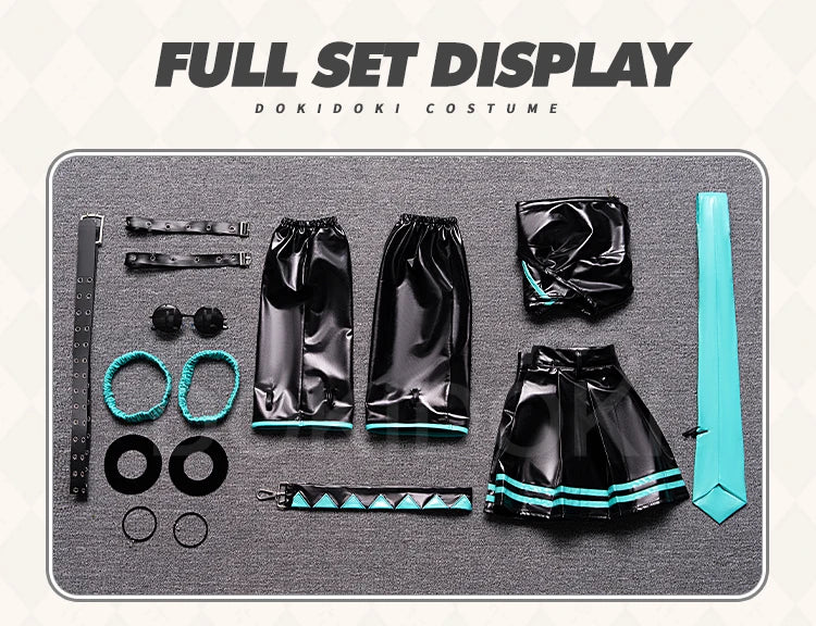 IN STOCK MIKUU Cosplay Costume【XS-3XL】DokiDoki-N Women Mikku Cosplay Uniform Cute Short Dress Costume Plus Size